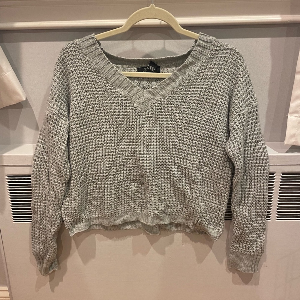Urban Heritage grey cropped sweater